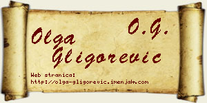 Olga Gligorević vizit kartica